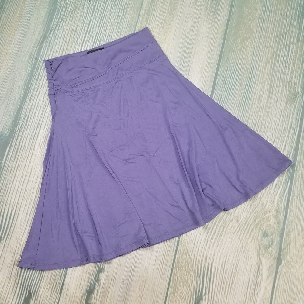 KENNETH COLE purple side zip skirt